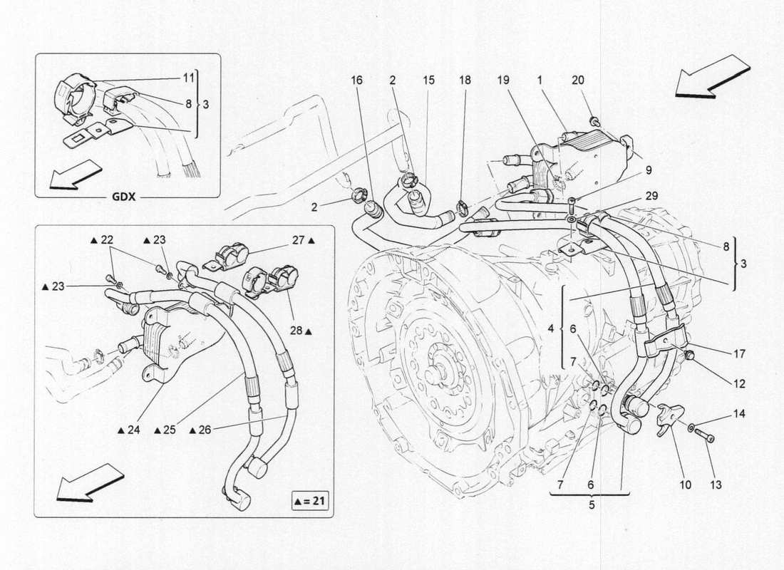 un schéma de pièces du catalogue de pièces maserati quattroporte m156 (2014 onwards)