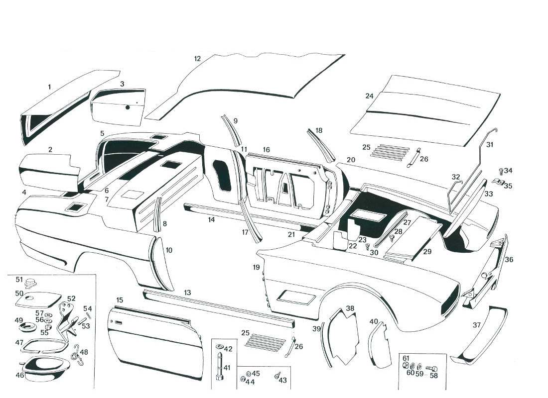 un schéma de pièces du catalogue de pièces maserati mexico