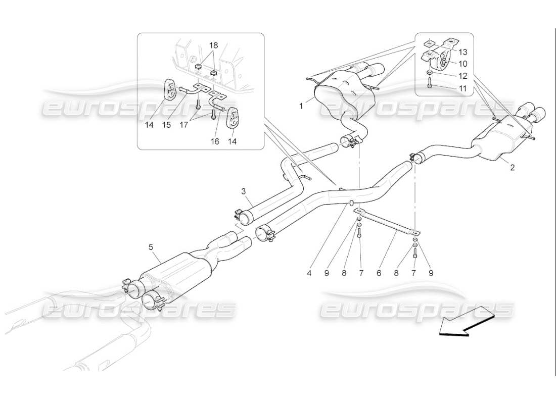 un schéma de pièces du catalogue de pièces maserati qtp. (2010) 4.7 auto
