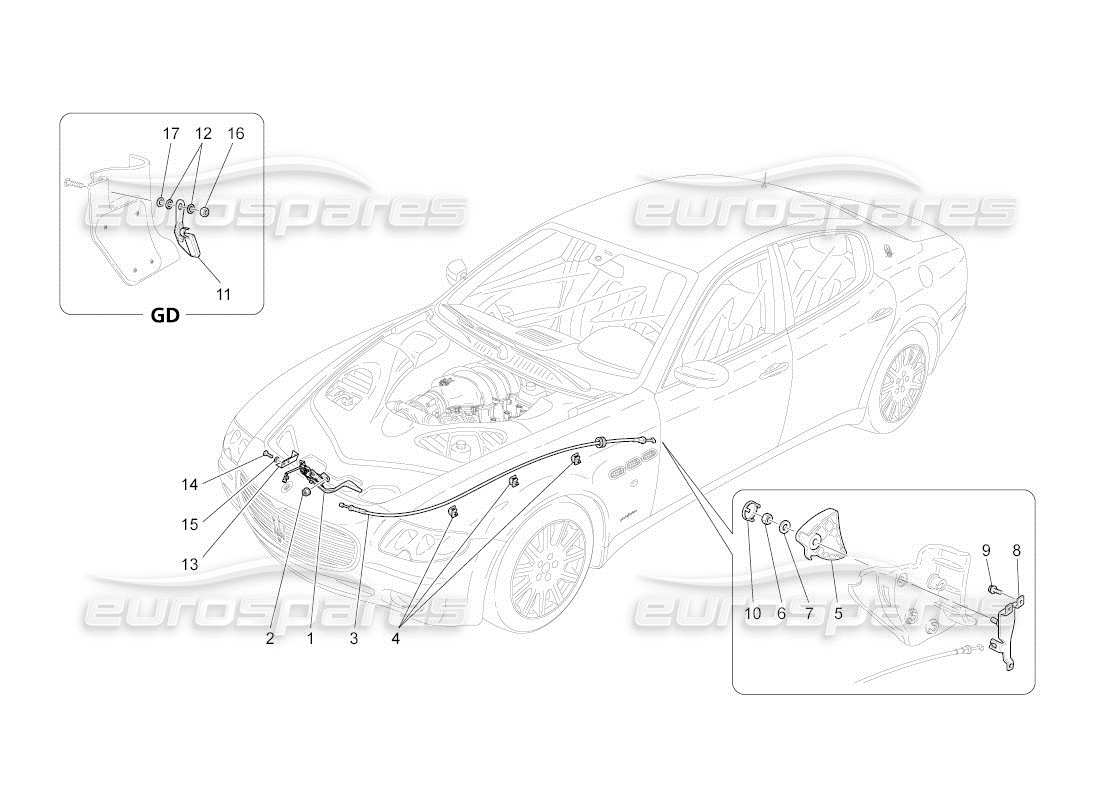 un schéma de pièces du catalogue de pièces maserati qtp. (2010) 4.2 auto