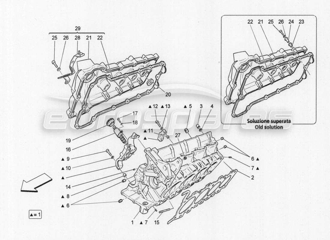 un schéma de pièces du catalogue de pièces maserati granturismo special edition