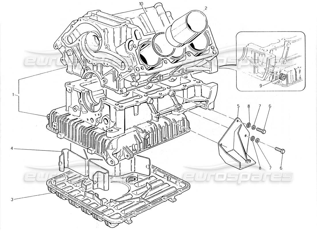 un schéma de pièces du catalogue de pièces maserati 228
