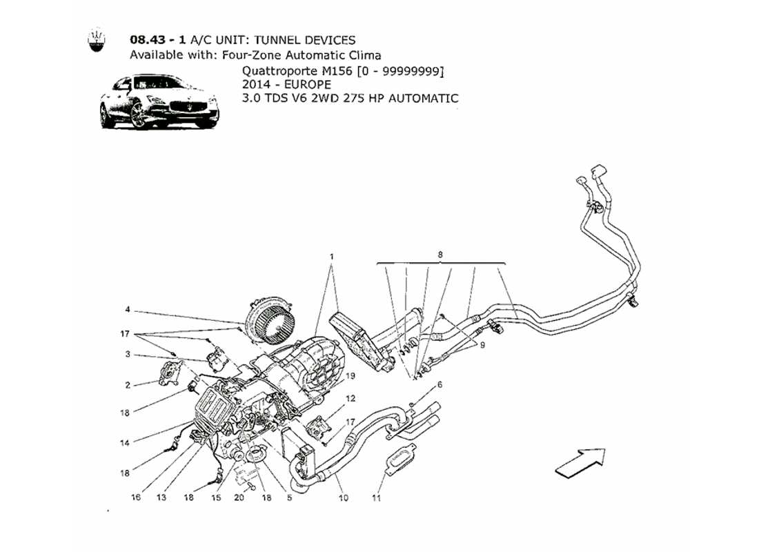 schéma de pièce contenant le numéro de pièce 670001961