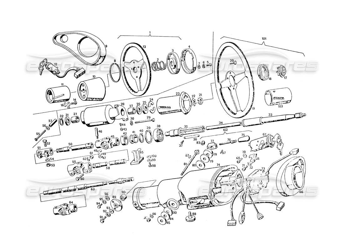 schéma de pièce contenant le numéro de pièce 117 gs 73205