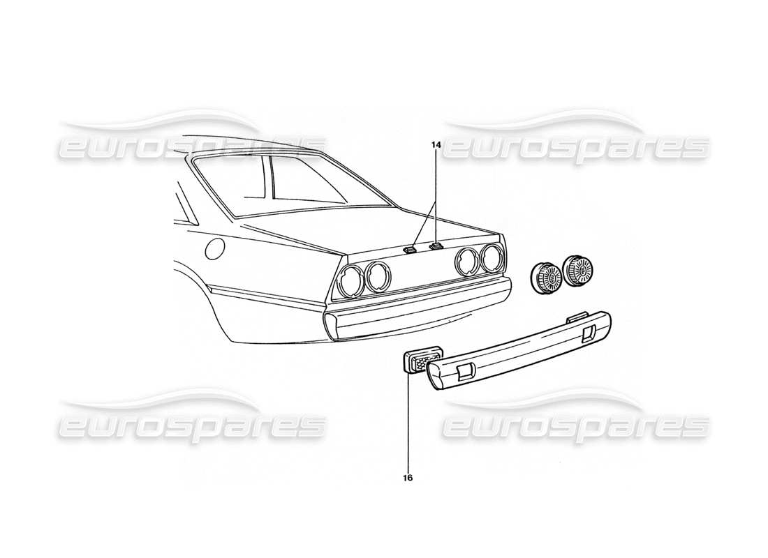 un schéma de pièces du catalogue de pièces ferrari 400 gt / 400i (coachwork)