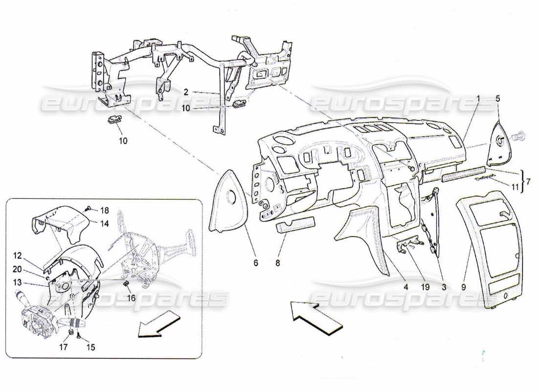 un schéma de pièces du catalogue de pièces maserati qtp. (2010) 4.2