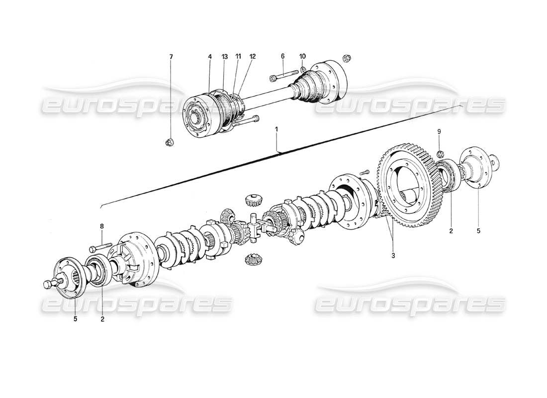 un schéma de pièces du catalogue de pièces ferrari 208 turbo (1989)