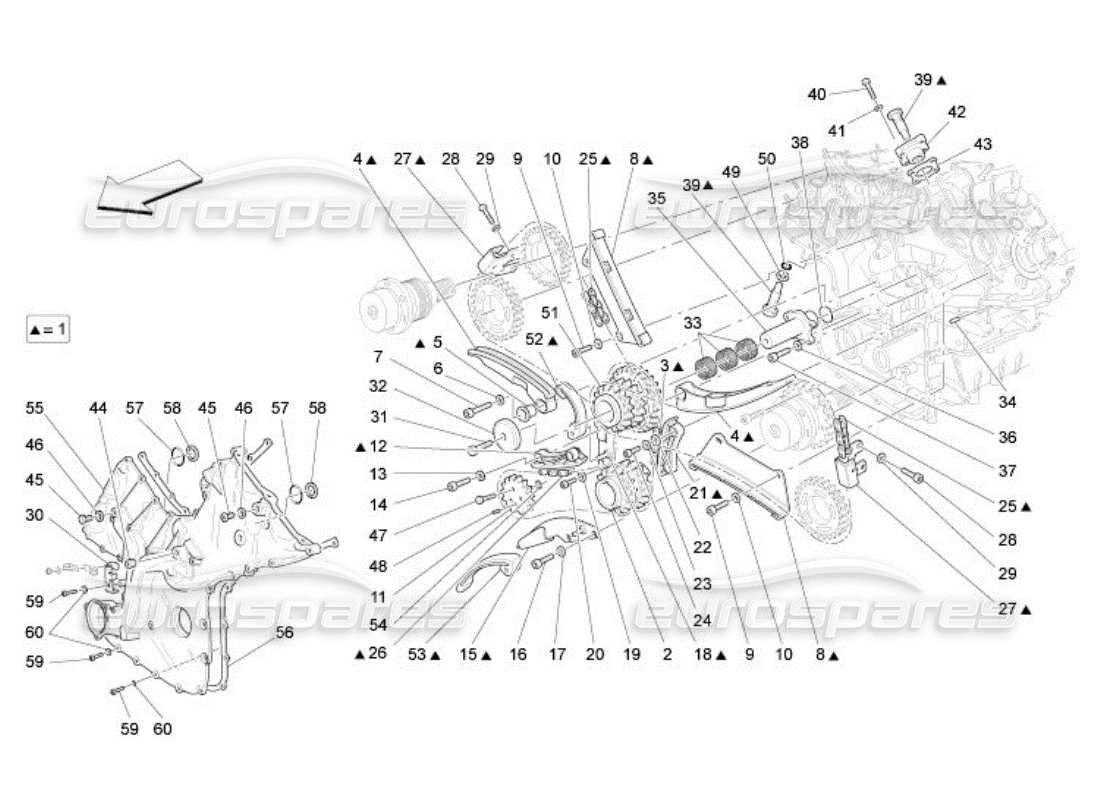 un schéma de pièces du catalogue de pièces maserati qtp. (2005) 4.2