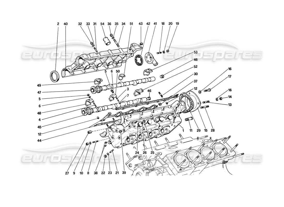 un schéma de pièces du catalogue de pièces ferrari 308 gtb (1980)