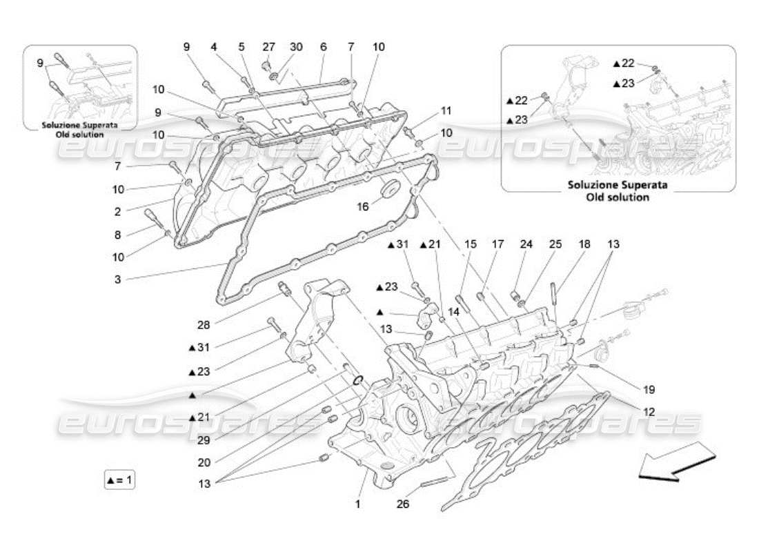 un schéma de pièces du catalogue de pièces maserati qtp. (2005) 4.2