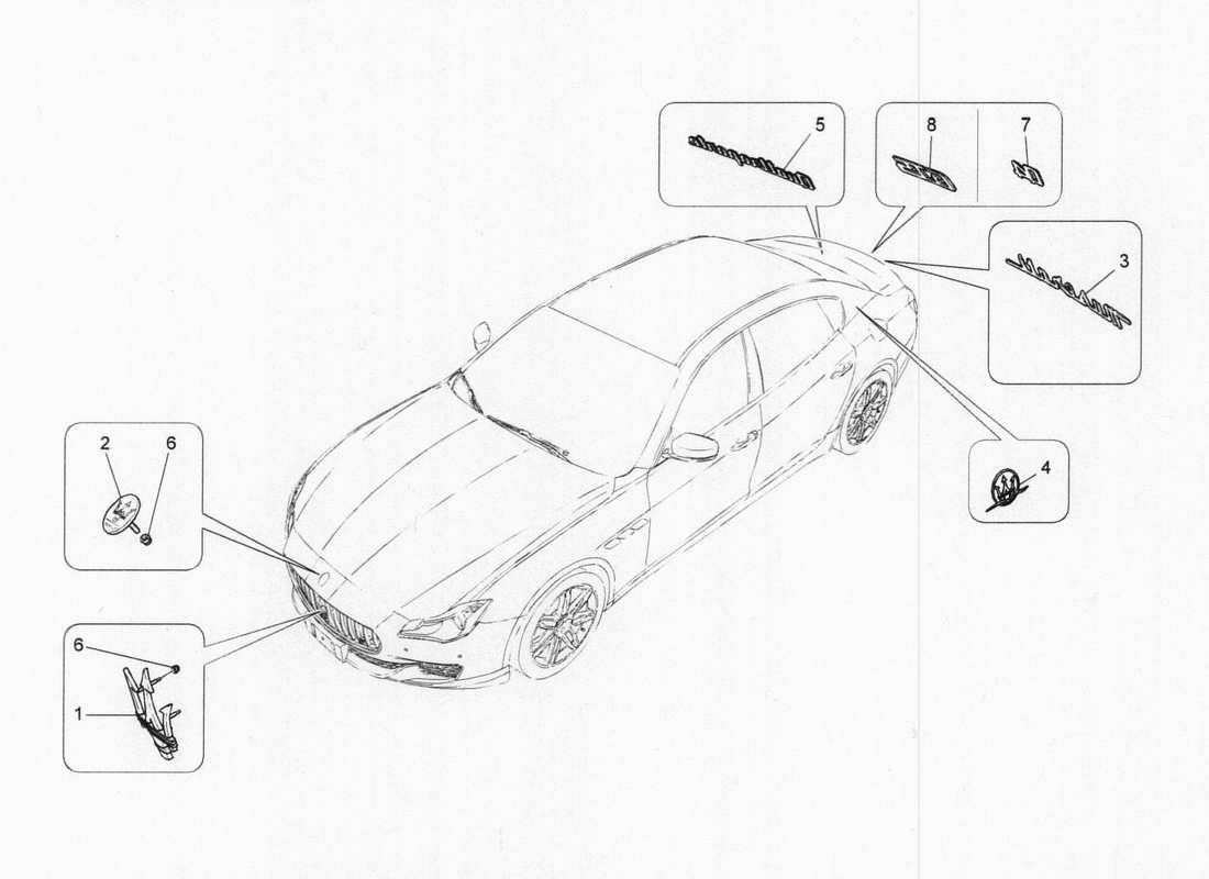 un schéma de pièces du catalogue de pièces maserati qtp. v6 3.0 bt 410bhp 2015