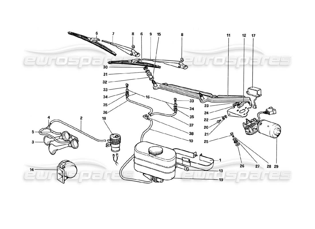 un schéma de pièces du catalogue de pièces ferrari 308