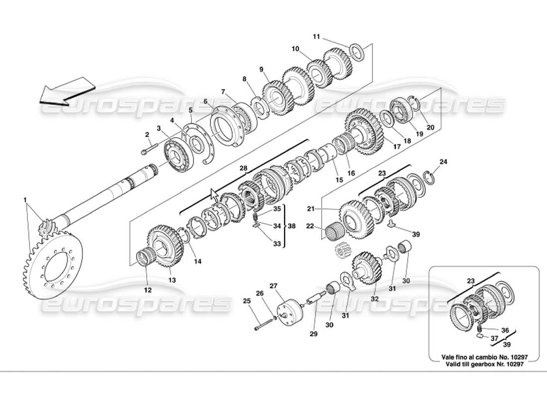 un schéma de pièces du catalogue de pièces ferrari 360 modena