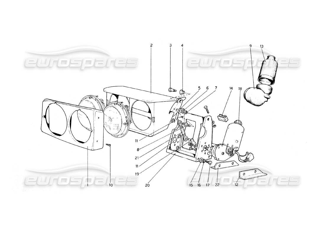un schéma de pièces du catalogue de pièces ferrari 308 gt4 dino (1979)