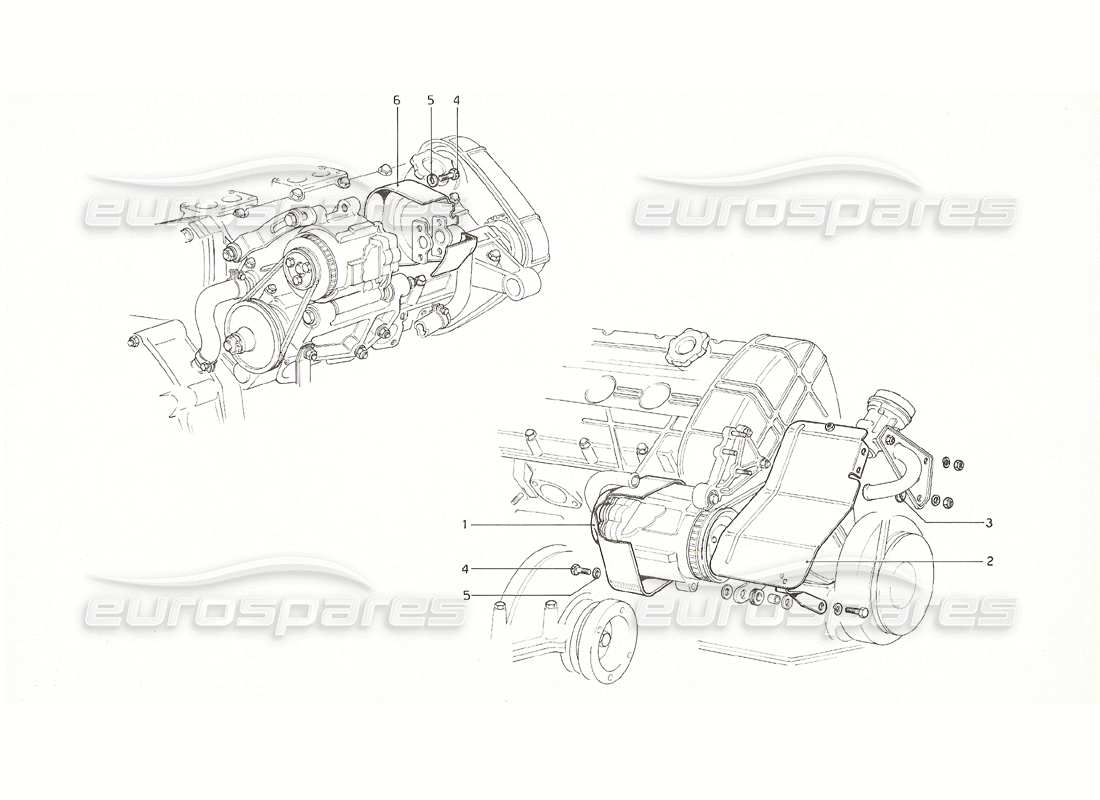 ferrari 308 gt4 dino (1976) protections de pompe à air (versions américaine et australienne 1976) schéma des pièces