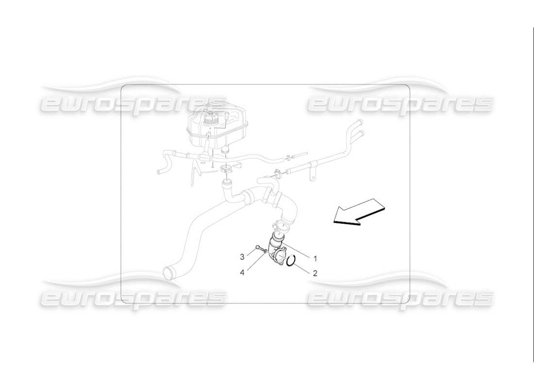 maserati qtp. (2007) 4.2 f1 système de refroidissement : diagramme de pièces de la pompe à eau