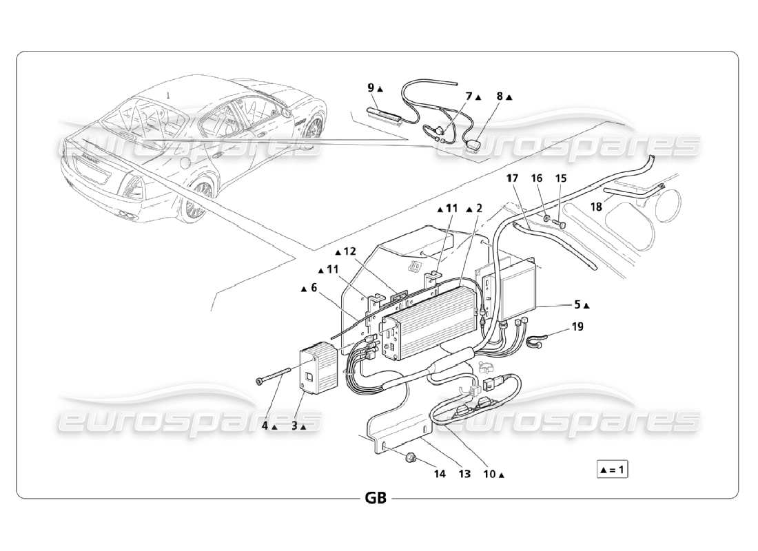 maserati qtp. (2006) 4.2 schéma des pièces du système d'alarme et de l'antidémarrage (page 2-2)