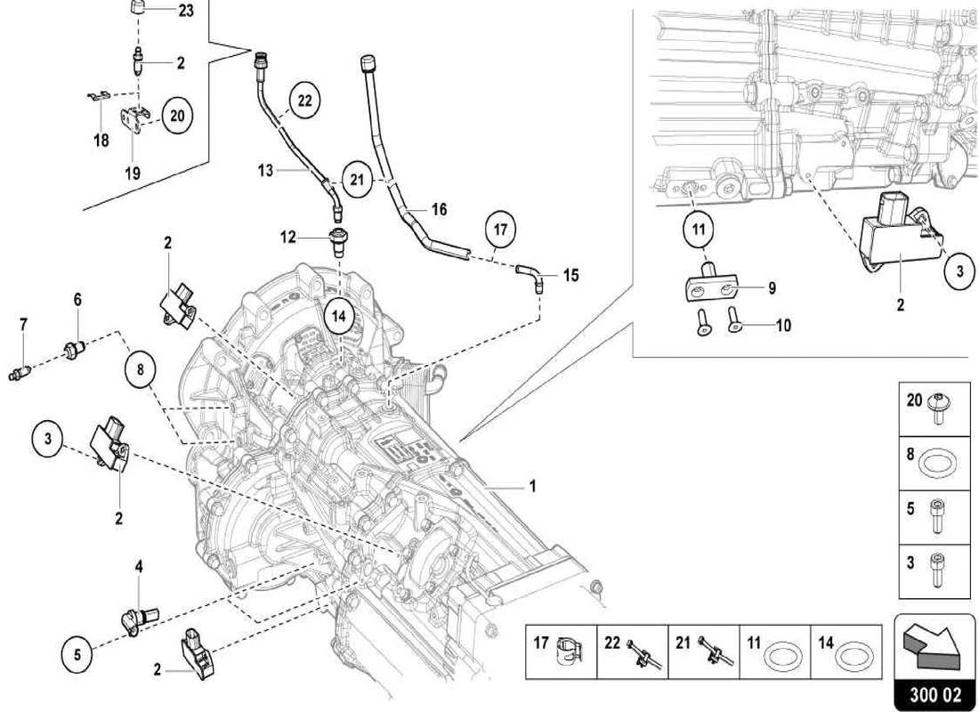 lamborghini centenario spider diagramme des pièces des capteurs