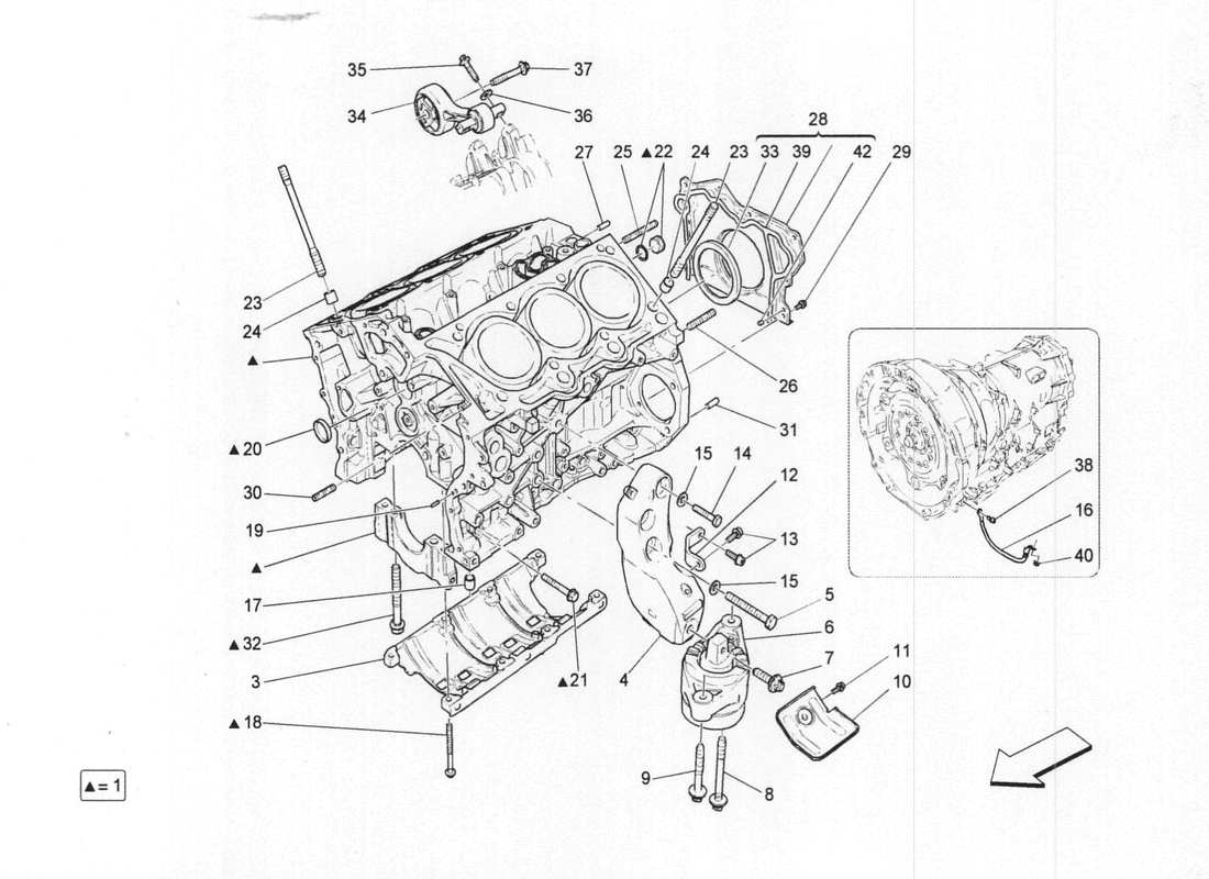 maserati qtp. v6 3.0 bt 410bhp 2wd 2017 carter schéma des pièces