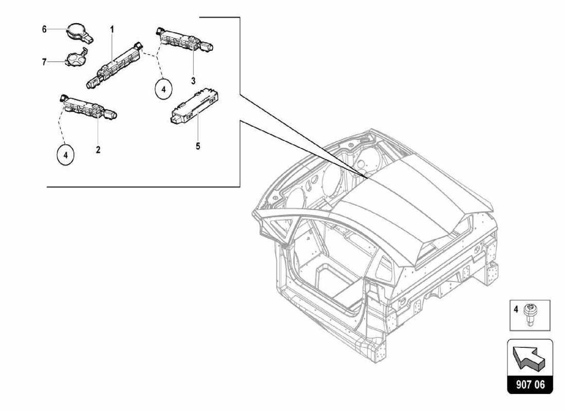 lamborghini centenario spider schéma des pièces des unités de commande électroniques