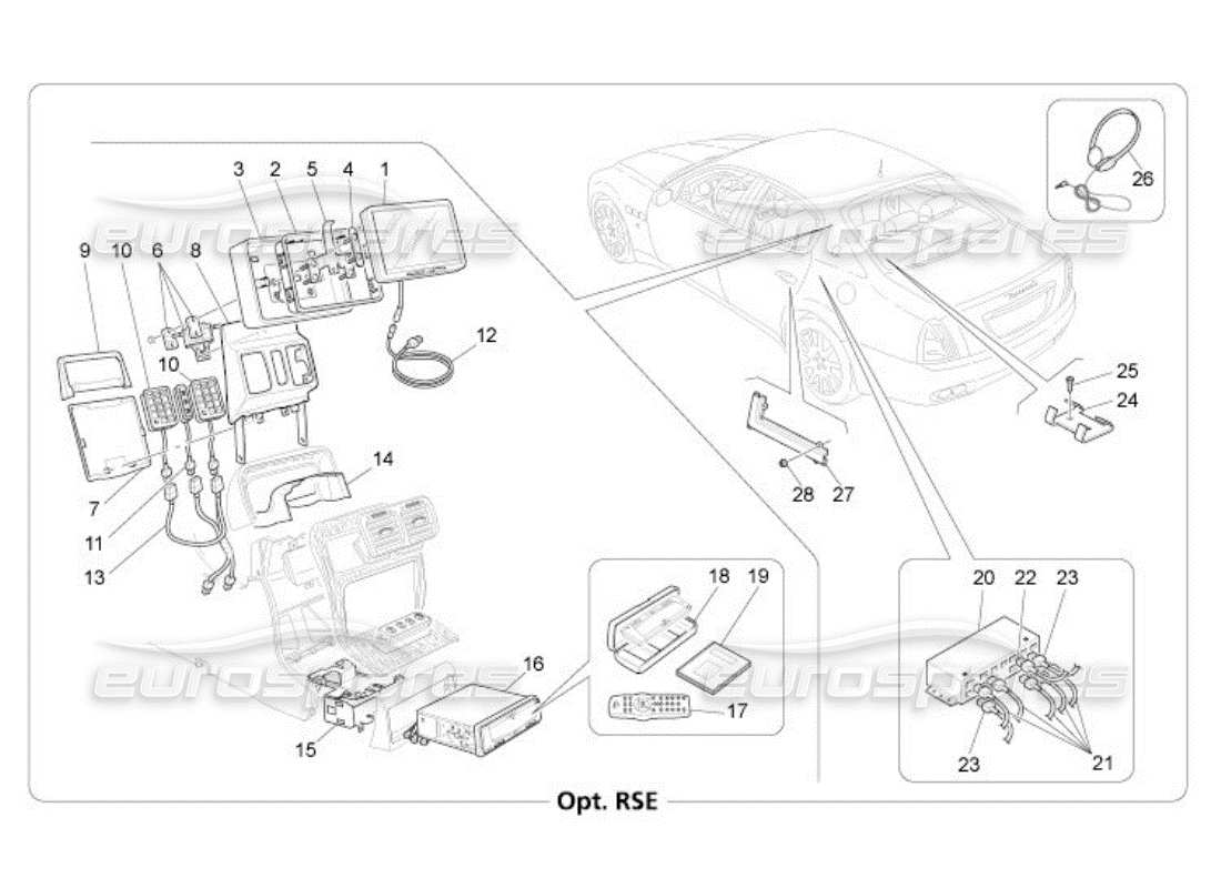 maserati qtp. (2005) 4.2 diagramme des pièces du système informatique