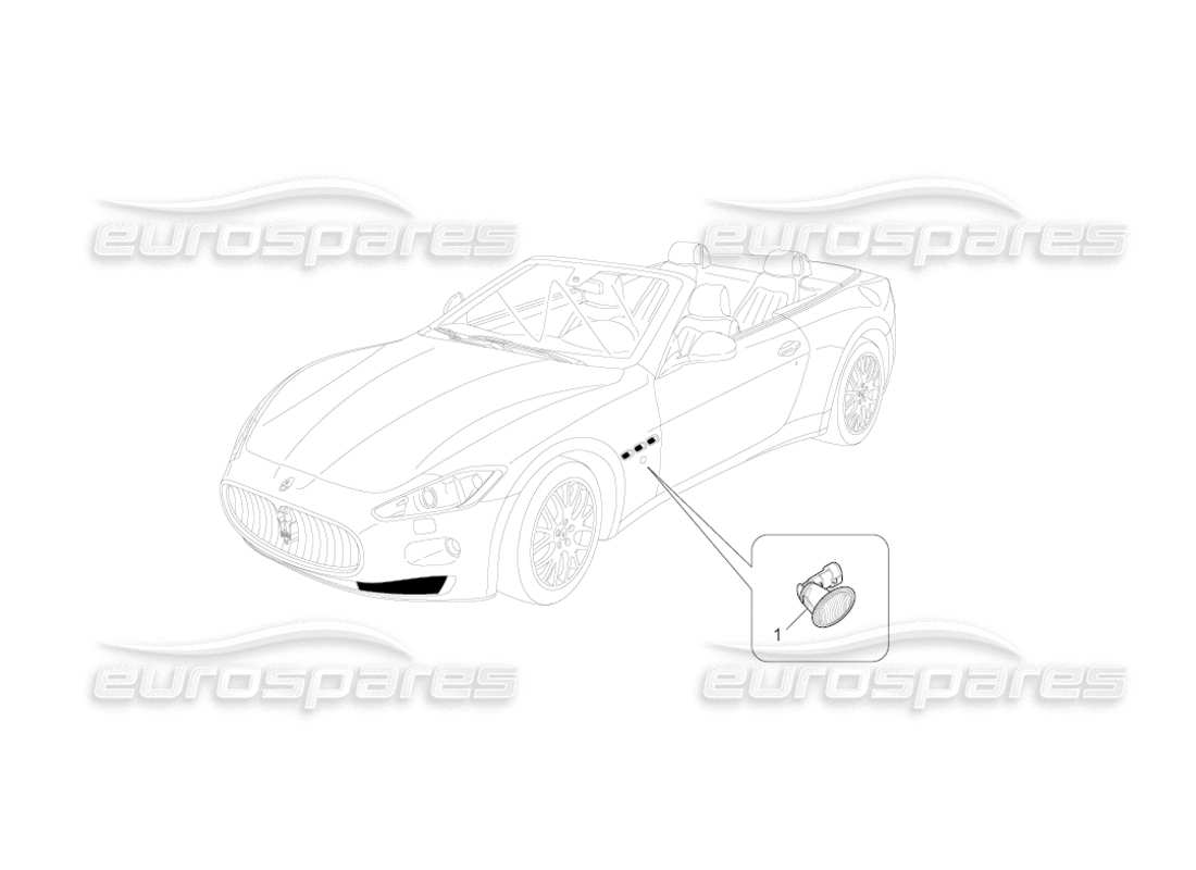 maserati grancabrio (2010) 4.7 diagramme des pièces des groupes de feux latéraux