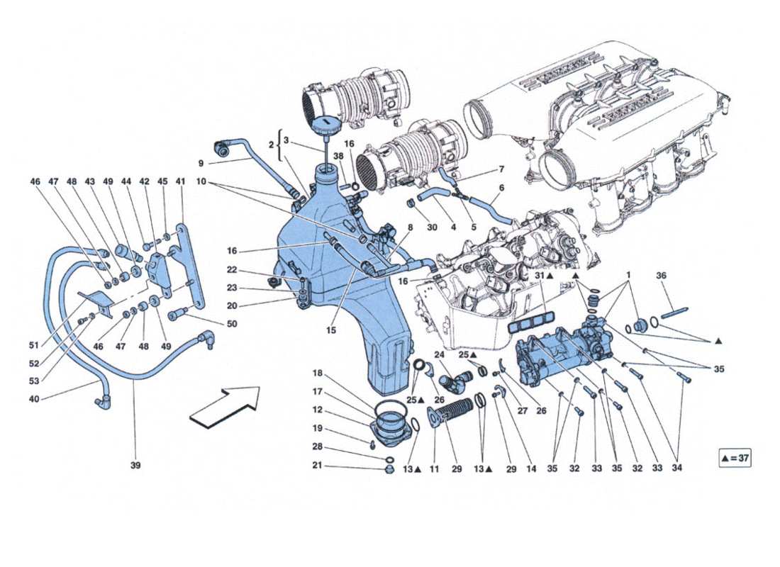 ferrari 458 challenge impianto di lubrificazione - serbatoio, pompa e filtro diagramme des pièces