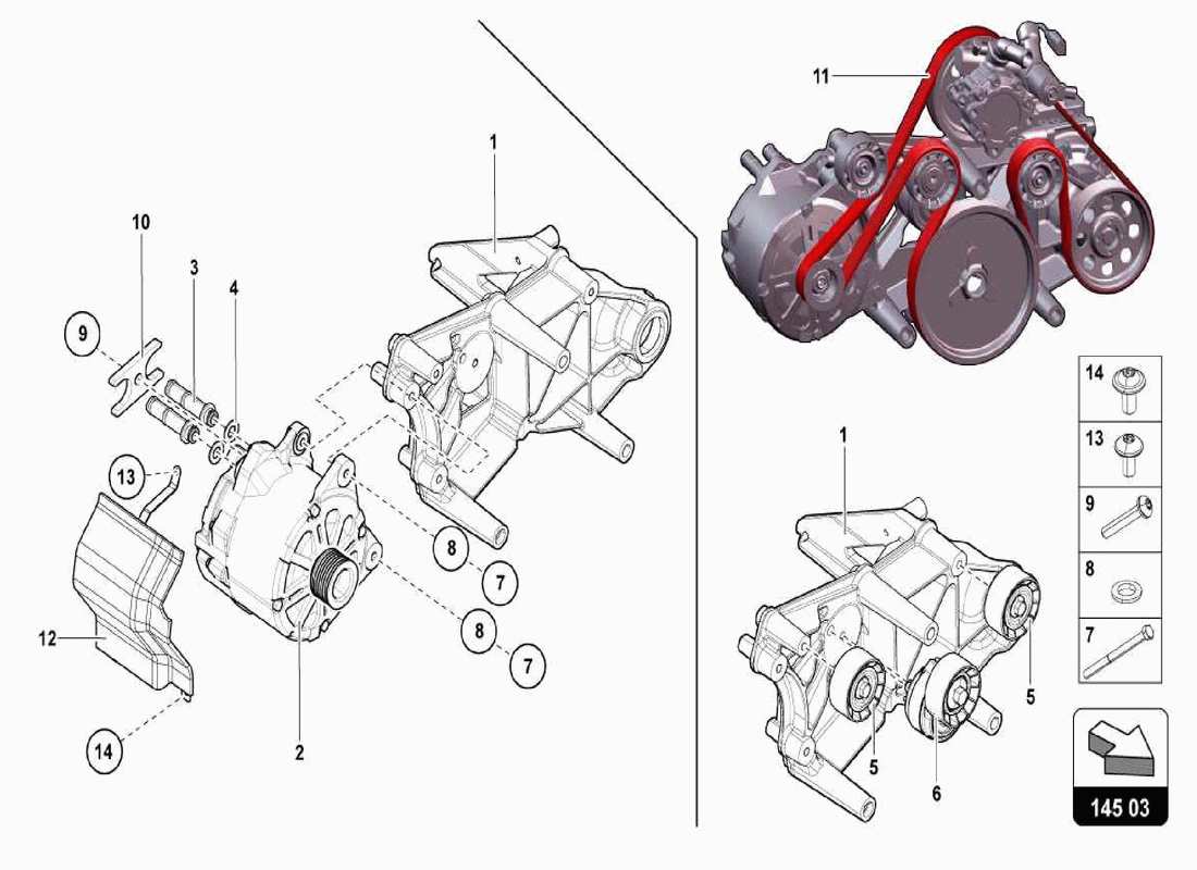 lamborghini centenario spider alternateur et pièces individuelles schéma des pièces