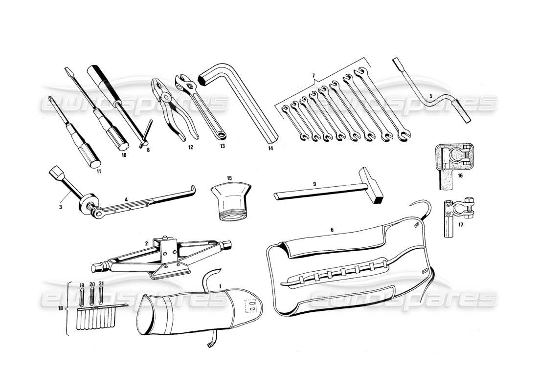 maserati qtp.v8 4.9 (s3) 1979 outils schéma des pièces