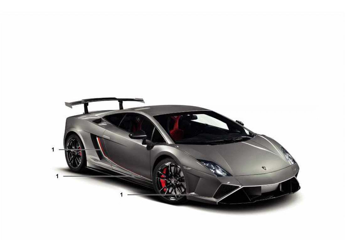 lamborghini gallardo sts ii sc schéma des pièces des adhésifs décoratifs