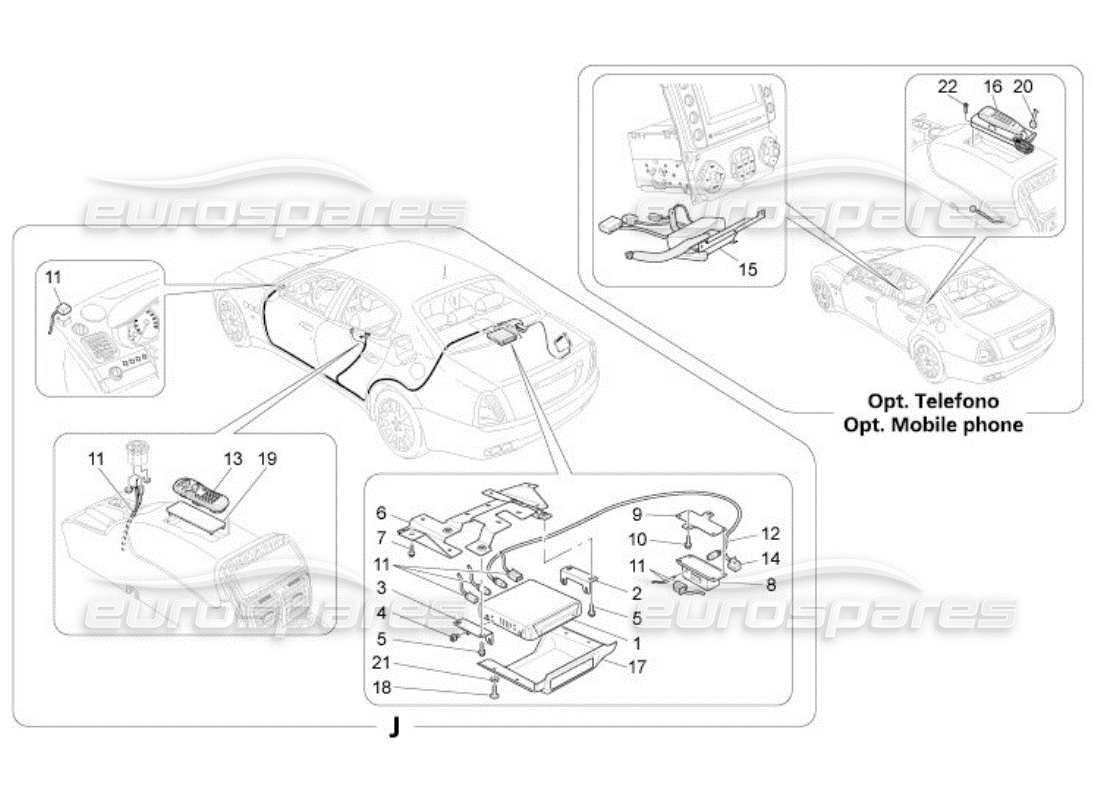 maserati qtp. (2005) 4.2 diagramme des pièces du système informatique