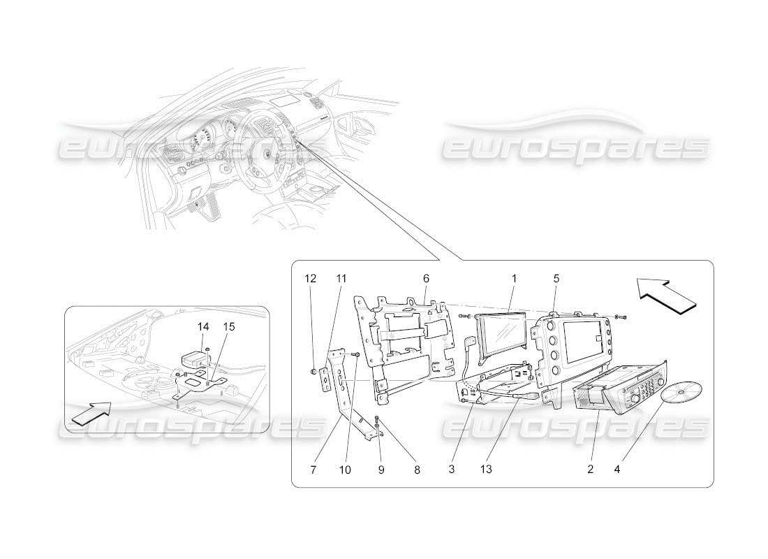 maserati qtp. (2011) 4.7 auto diagramme des pièces du système informatique