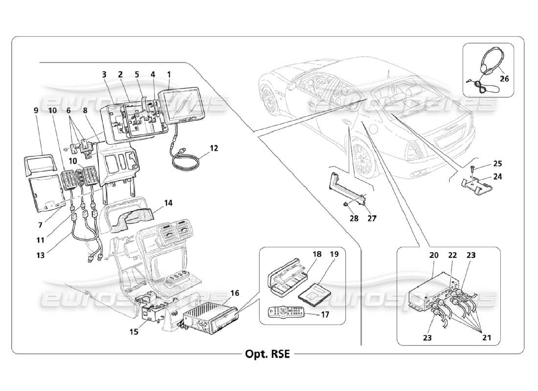 maserati qtp. (2006) 4.2 système info-télématique (page 3-3) schéma des pièces