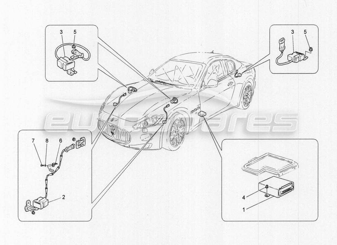maserati granturismo special edition commande électronique (suspension) schéma des pièces