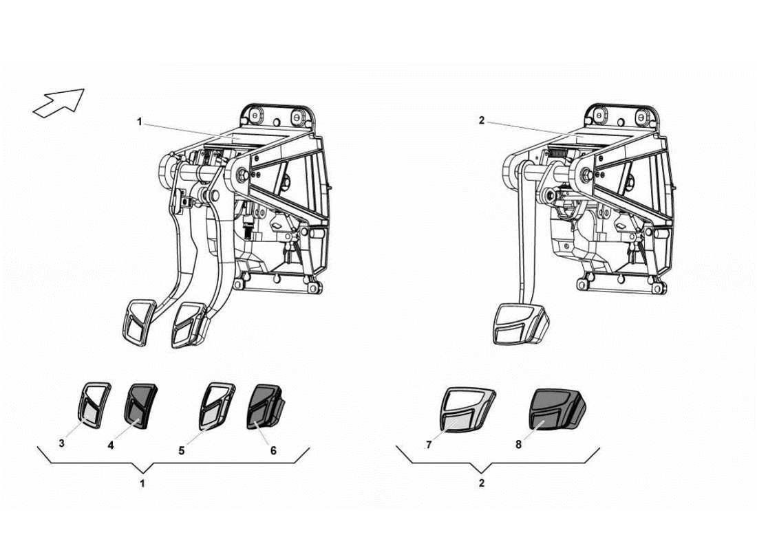 lamborghini gallardo lp570-4s perform assemblage du pédalier schéma des pièces