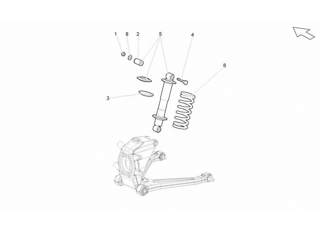 lamborghini gallardo sts ii sc suspension arrière schéma des pièces