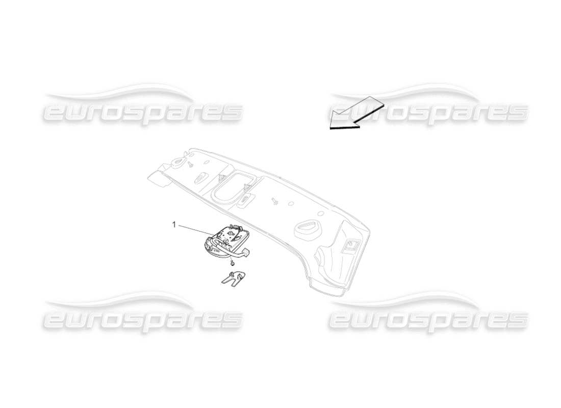 maserati grancabrio (2011) 4.7 schéma des pièces des dispositifs internes du véhicule
