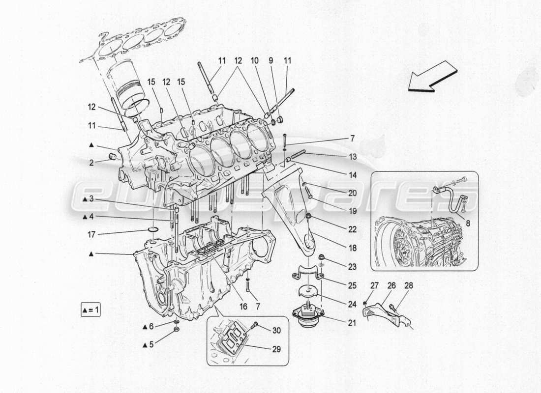 maserati granturismo special edition carter moteur schéma des pièces