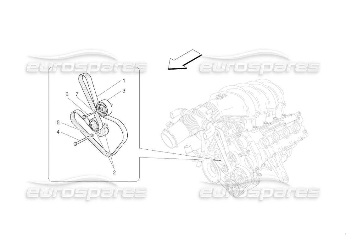 maserati qtp. (2006) 4.2 f1 ceintures de dispositifs auxiliaires schéma des pièces