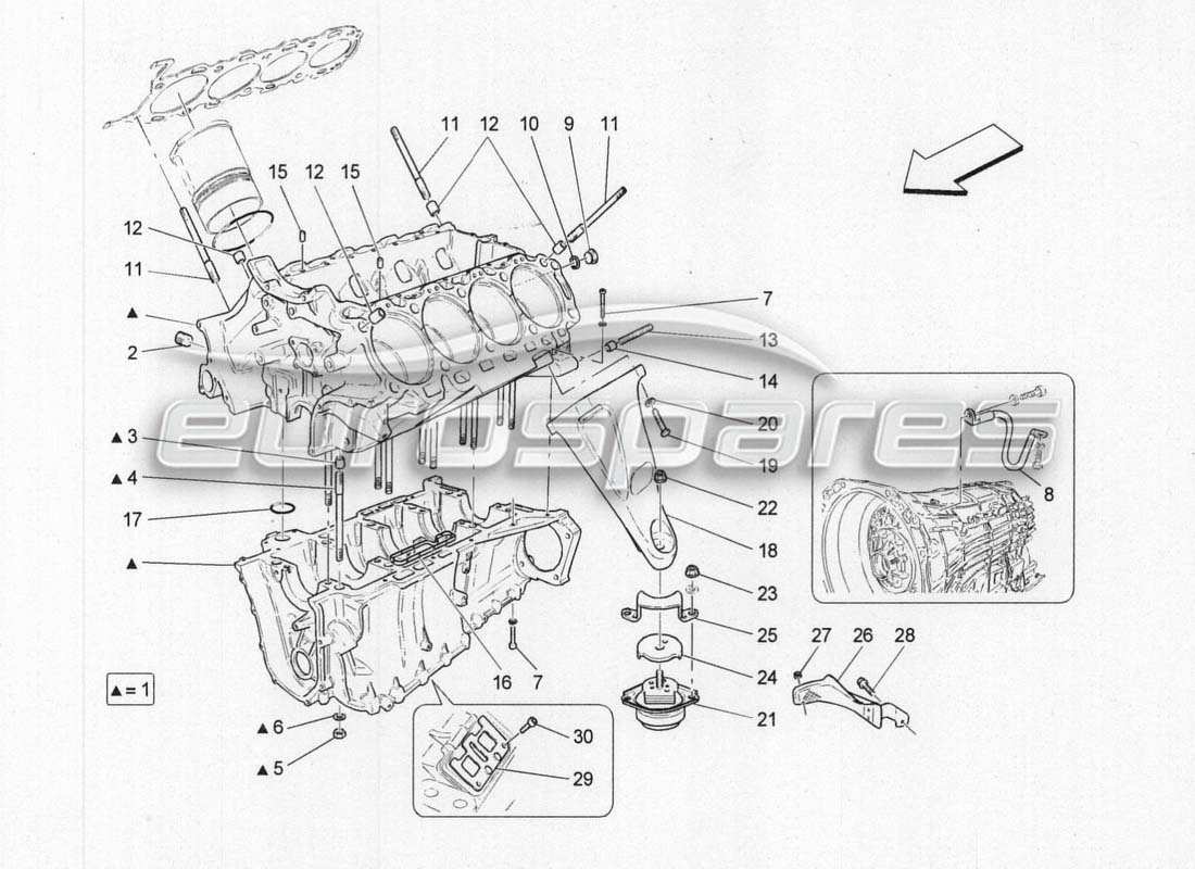 maserati grancabrio mc centenario schéma des pièces du moteur