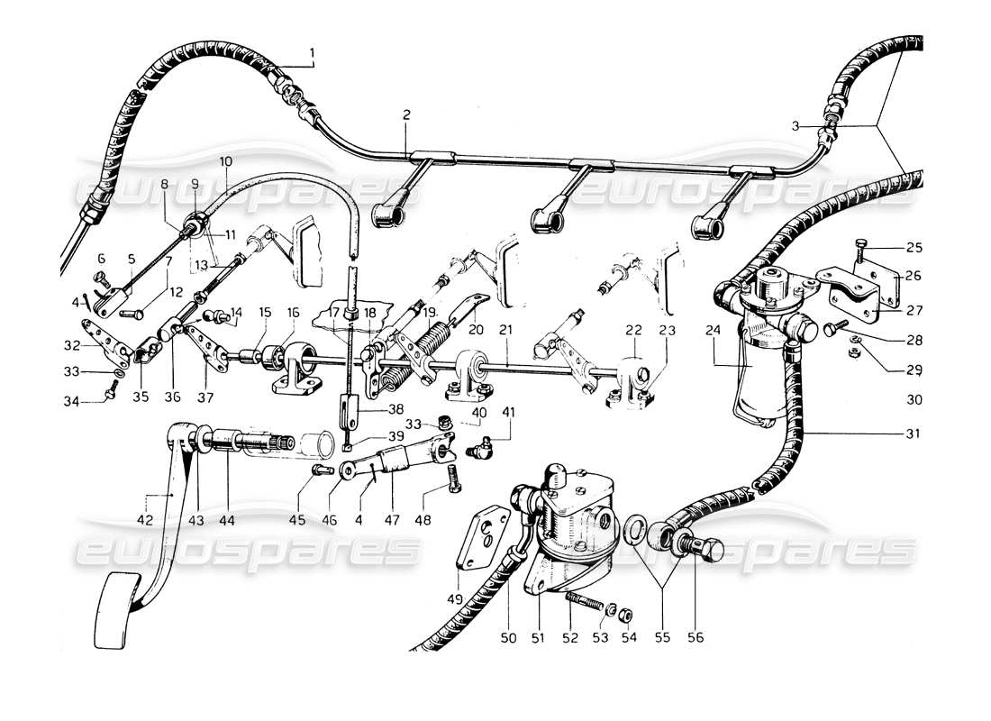 ferrari 275 gtb/gts 2 cam système de carburant schéma des pièces