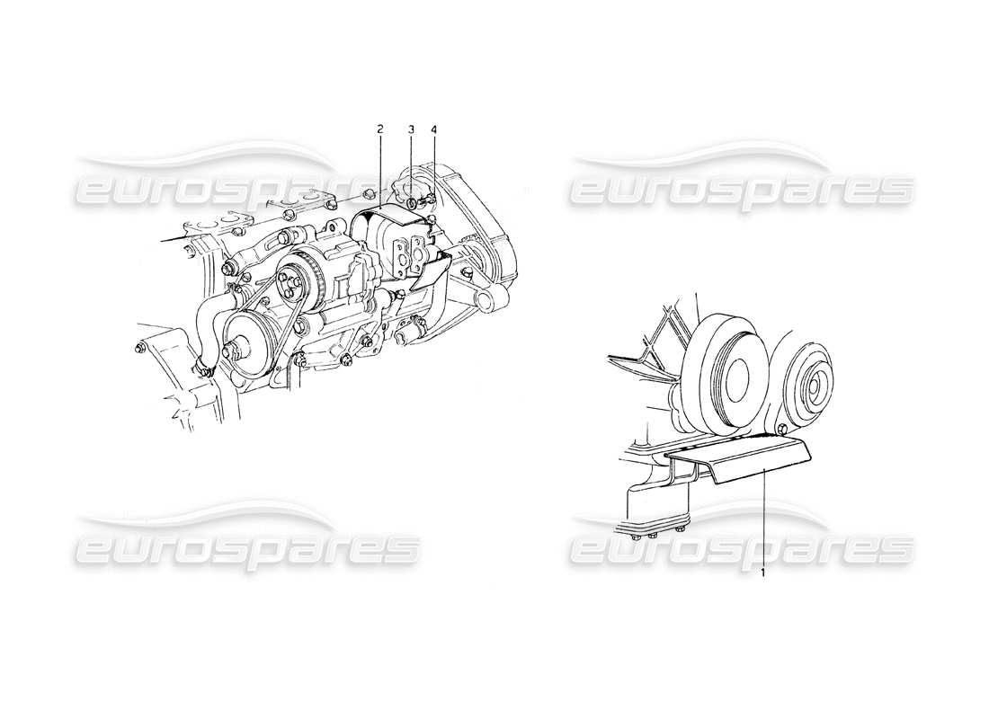 ferrari 308 gt4 dino (1979) protections (variantes pour les états-unis - versions aus et j) schéma des pièces