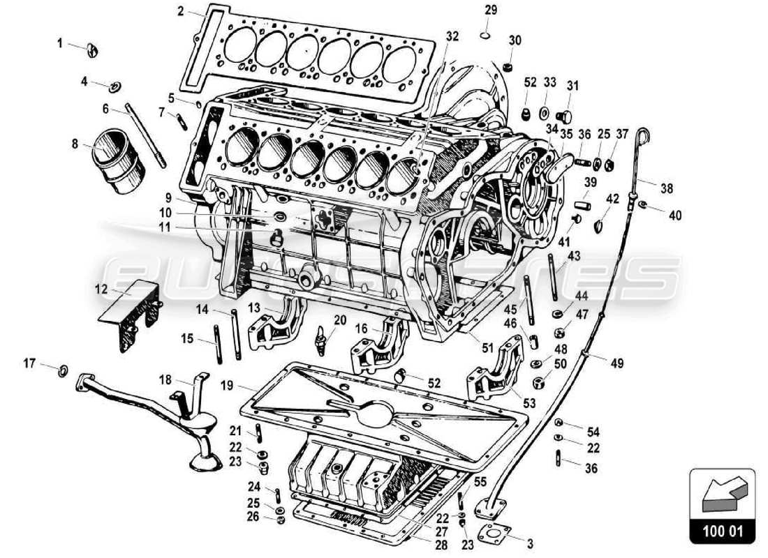 lamborghini miura p400s moteur schéma des pièces