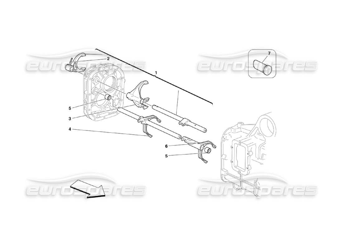 ferrari 360 challenge stradale commandes intérieures de la boîte de vitesses schéma des pièces