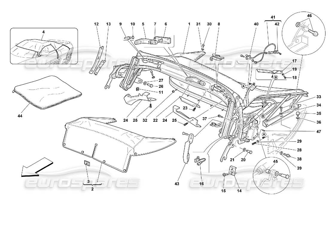 ferrari 355 (2.7 motronic) diagramme de la partie supérieure