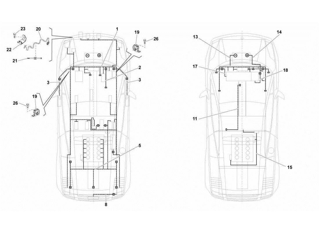 lamborghini gallardo sts ii sc système électrique schéma des pièces
