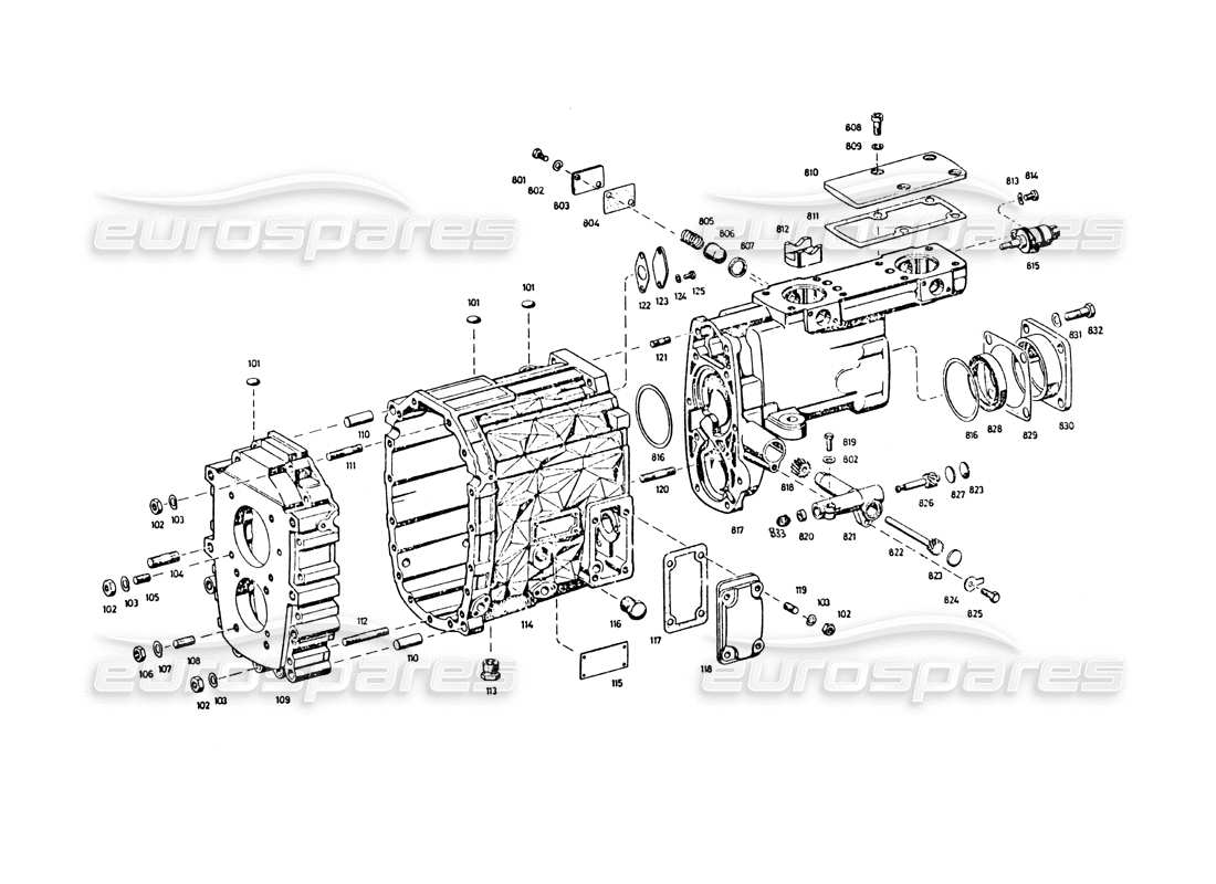 maserati khamsin boîtier de transmission schéma des pièces