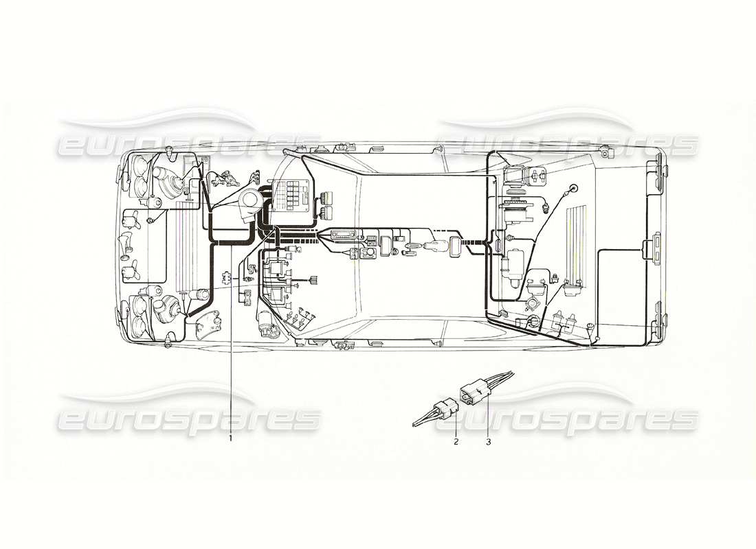 ferrari 308 gt4 dino (1976) système électrique schéma des pièces