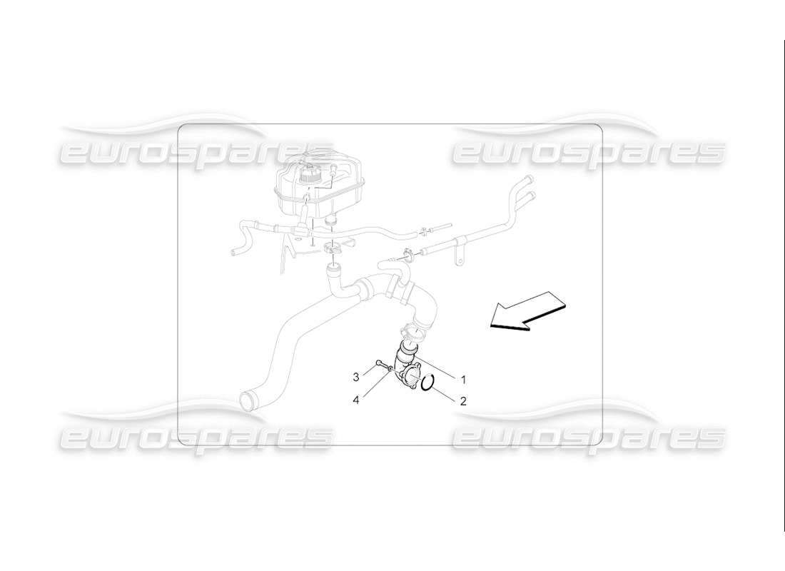 maserati qtp. (2006) 4.2 f1 système de refroidissement : diagramme de pièces de la pompe à eau