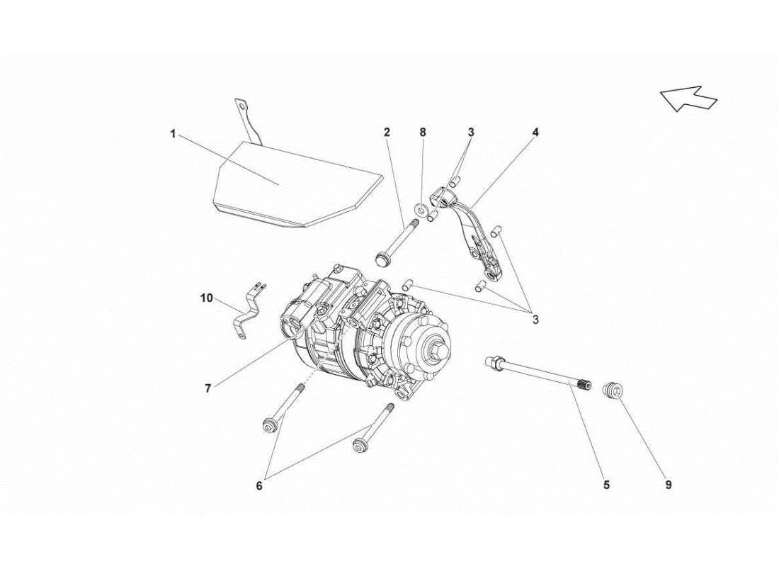 lamborghini gallardo sts ii sc système de conditionnement d'air schéma des pièces